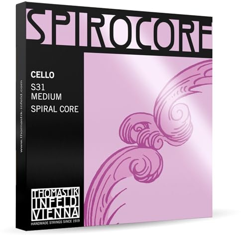 Thomastik-Infeld Spirocore Cello Strings Set 4/4 Size - Flexible Set with Exceptional Sound and Bow Response - Durable and Versatile Cello Strings 4/4 Full Set - Globally Recognized