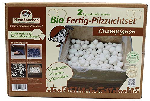 Pilzmännchen Bio Champignon Pilzzuchtset - 5kg Kultur - kinderleicht eigene Pilze züchten