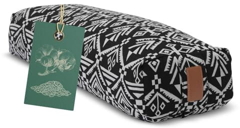 DoYourSports Coussin Carré de Yoga et Méditation »Paravati« - Yoga Bolster Zafu avec Remplissage de Coques d'épeautre Organique - 67 x 13 cm – Siege Méditation Confortable - Style (7)