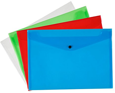 Q-Connect Polypropylene Document Folder A4 Assorted (Pack of 12)