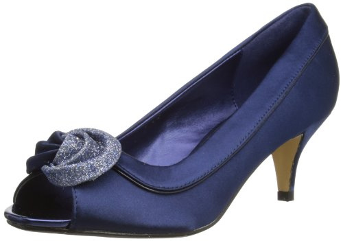 Lunar Flr222, Peep-Toe pumps för kvinnor, blå (marin), 41