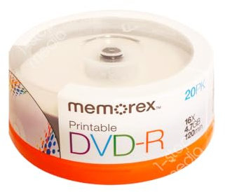 Memorex DVD-R 16 x 4,7 GB 20 Pack Spindel bedruckbar