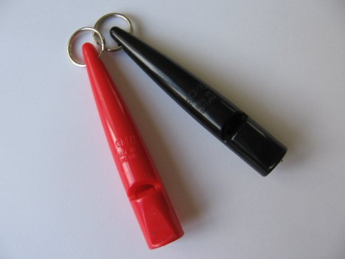ACME NEW 211.5 Dog Whistles (Pair - Black and Red)