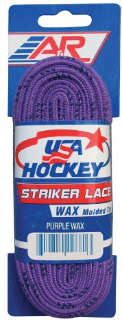 A&R Striker Ice Hockey Waxed Skate Laces Pro Style Heavy Duty Lace Purple 108