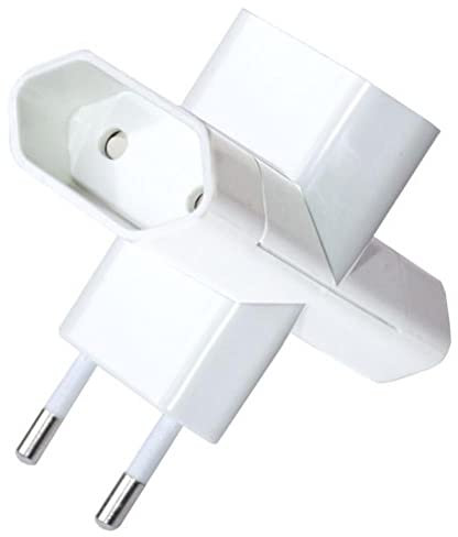 Silver Electronics 9280 – Adattatore 3 Prese bipolare con protezione, 4 mm