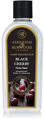 Ashleigh & Burwood - Black Cherry Lamp Fragrance 500 mL - UK-Made, Purifies and Perfumes Air, Promotes Wellbeing, Fruity Scent with Violet and Musk Notes, Natural Ingredients, 20 Hours Burning Time