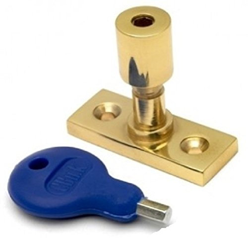 Carlisle Brass Locking Casement Stay Locking Pin with Key (Polished Brass)