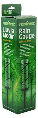 Luster Leaf 1646 Rapitest Spiral Metal Rain Gauge with Stake, Metal Spiral Rain Gauge w/ Stake