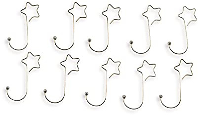 Riffelmacher 14448 - Kugel-Aufhänger mit Stern, Länge 5 cm, 20 Stück im Beutel, Silber, Anhänger, Baumkugeln, Weihnachts-Baum, Dekoration, Haken, Weihnachten, Advent