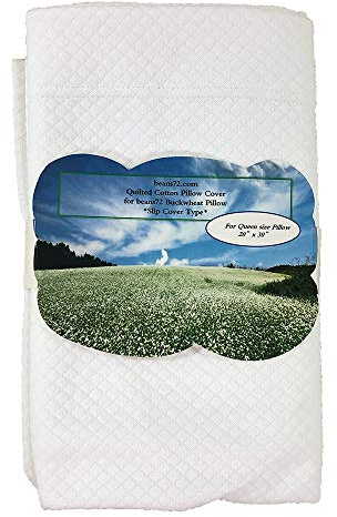 Beans72 Kissenbezug, gesteppt, Baumwolle, 50,8 x 76,2 cm, Buchweizenkissen