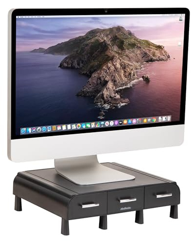 Mind Reader ' Perch' PC Laptop Imac Monitor de pie y organizador de escritorio