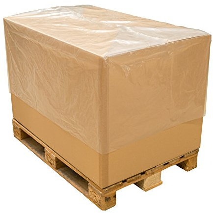 BB-Verpackungen 100x LDPE Paletten-Abdeckhaube 1300 x 900 x 600 mm 50my | reißfeste und flexible Paletten-Abdeckfolie, Europaletten-Überzug, Schutz vor Staub und Feuchtigkeit
