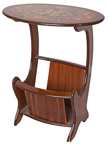 Barocker Zeitungsstäner Holzintarsien Beistelltisch im Barockstil cat104f99 Palazzo Exklusiv