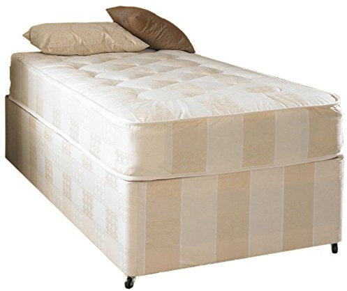 Deep Quilt Shorty single Divan Bed With Slider Storage Including Deep Quilt Mattress (Available in 2'6x5'9 Small Shorty Single - 3'0x5'9 Shorty Single - 2'6x6'0 - 3'0x6'0) (3'0x5'9 Shorty Single)