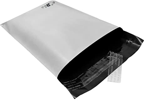 100 buste in plastica bianca opaca A5 170 x 240 mm 50 micron bollettini