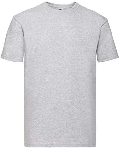 Fruit of the Loom Mens Super Premium Short Sleeve Crew Neck T-Shirt (M) (Heather Grey)
