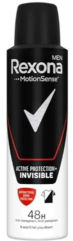6-pack – Rexona deodorantspray män – aktivt skydd + osynlig – 150 ml