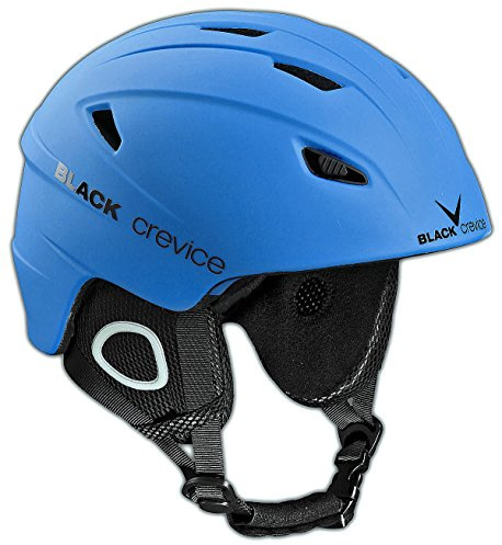 BLACK CREVICE Casco de esquí Kitzbühel I Casco de esquí de diseño Deportivo para Hombre y Mujer I Casco de esquí de policarbonato Transpirable I Talla Ajustable (M, Azul)