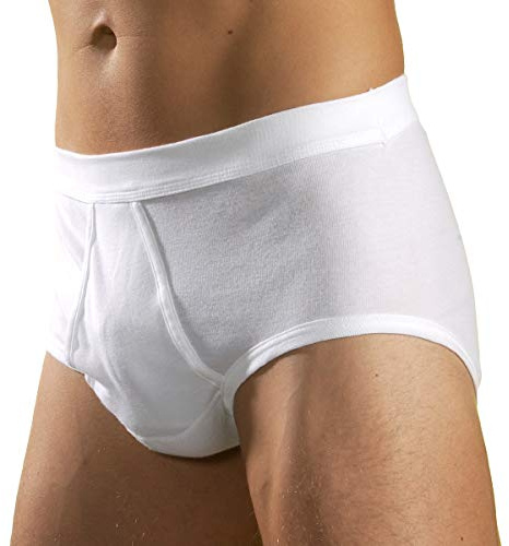 HERMKO 3240 pack of 3 men's Y-fronts fine-ribbed, made of 100% bio-cotton, many colours