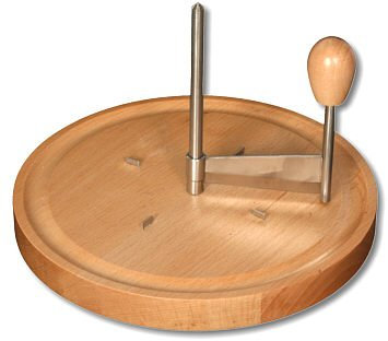 Unbekannt Käserroller Käseschaber mit Edelstahl Schaber/Messer Durchmesser 22 cm