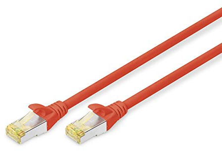 DIGITUS LAN Cable Cat 6A - 7m - 5 Pieces - RJ45 Network Cable - S/FTP Shielded - 10 Gbps - Compatible with Cat6 and Cat7 - Grey