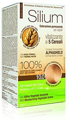 SILIUM Permanent Hair Colour Revitalizing With 5 Cereals No.10.0 Natural Extra Light Blond (140 ml)