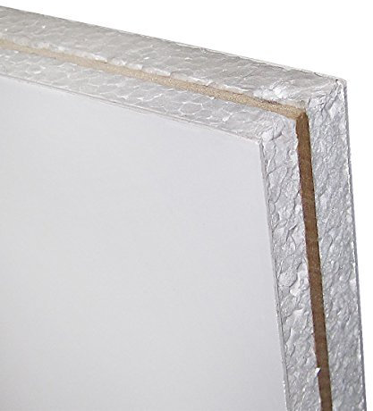 White UPVC Flat Half Door Panel MDF Reinforced (W: 750mm x H: 750mm x D: 28mm) 28mm Thick Plastic Filled