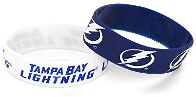 aminco womens Silicone Rubber Set, 2-Pack bracelets, Team Colors, Tampa Bay Lightning US
