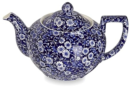 Burleigh Dunkelblau Calico Teekanne groß 1 liter