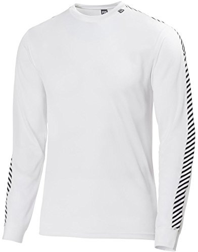 Helly Hansen Men's HH Lifa Stripe Crew, White, M