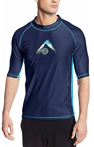 Kanu Surf Men's Mercury Upf 50+ Rashguard, Navy, X-Large
