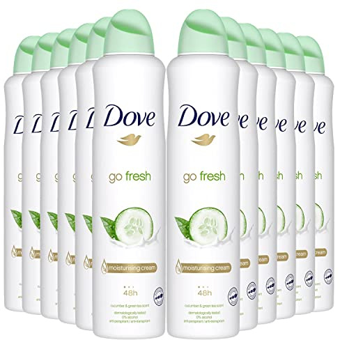 Dove Go Concombre Frais Spray Anti-Transpirant Déodorant 250Ml (Lot de 6)