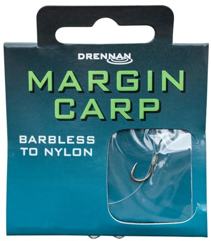 Drennan Margin Carp Hooks To Nylon 10 To 8lb Qty 8