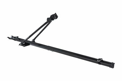 Peruzzo - Porte-vélo Toit Lucky Two Cruiser - Transport 1 vélo (15kg Max) - Acier Noir - Fixation Cadre/rétractable - Compatible Barres Toit T - Sangles et Bras articulé sécurisés - Entrée de Gamme