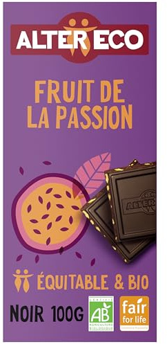 ALTER ECO - Chocolat Noir Fruit De La Passion - Bio & Équitable - 100 g