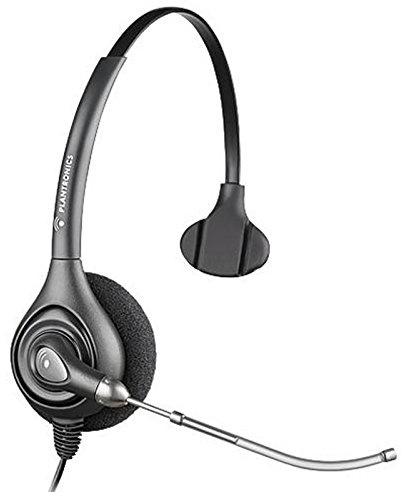 Plantronics SupraPlus HW351/A Wideband Monophonique Bandeau Argent Casque avec Micro Casque avec Micro (Centre d'appel/Bureau, Monophonique, Bande, Argent, avec Fil, 100-4000 Hz)