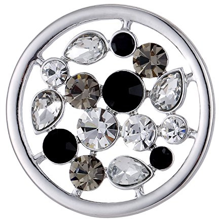 Morella Femme Coin Pendentif 33 mm Univers avec zircons Couleur Argent