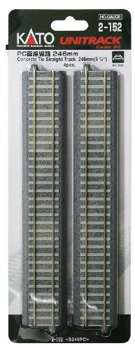 Kato H0 Unitrack 2-152 Straight Track 246 mm Pack of 4