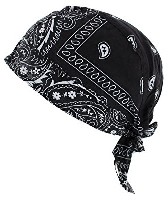London Accessories Boutique Zac's Alter Ego Fitted Paisley Print Zandana (Easy Tie Durag/Skull Cap)