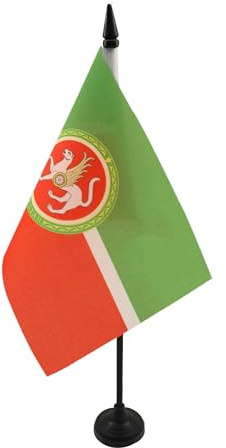 AZ FLAG Bordsflagga Republiken Tatarstan 21x14 cm 100D Polyester Plastfot