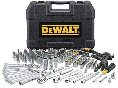 DEWALT 200-Piece Socket Set, Metric/SAE Mechanic Tool Set with Storage Case (DWMT75000)