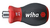 Wiha Bithalter Stubby 281-01 / Schraubendreher mit Bitaufnahme / Bitgriff magnetisch / 57 mm / 1/4