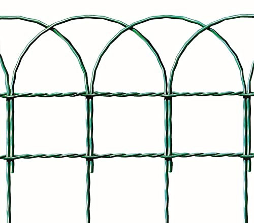 nextradeitalia 1 PZ Rete per Recinzione in Acciaio ZINCATO E PLASTIFICATO Ornamentale Verde Altezza 40 CM 25 MT