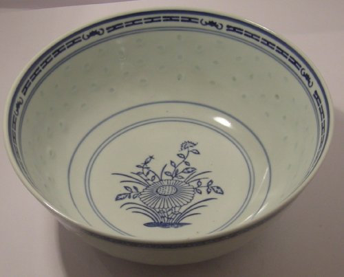 Bol - diamètre 22,5 cm - céramique - motif grains de riz