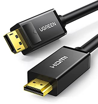 UGREEN Cavo DisplayPort HDMI 4K Ultra HD, Adattatore DP to HDMI Cable per PC, HDTV, Proiettore, Monitor, Occhiali VR, Schede Grafiche, Schede di Interfaccia, Media Center, ecc. (2M)