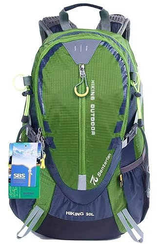 EGOGO 30L Wasserdicht Wanderrucksack Camping Rucksack mit Regenschutz Laufen Radfahren im Freien S2310 (Grün)