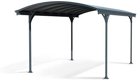 Canopia by Palram Carport Bausatz Vitoria 501 x 291cm Einzelcarport Polycarbonat in Anthrazit für PKW aus rostfreiem Aluminium