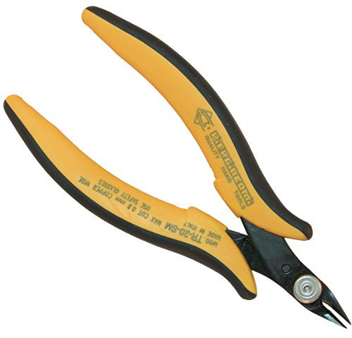 Piergiacomi - TR20SM Tronchesino dal Taglio Raso 132mm - Testa Micro Bordi Smussati - Taglienti da 8mm Inclinati a 27° per Rame o Altri Materiali Duttili max Ø 0.81mm - Arancione - Made in Italy