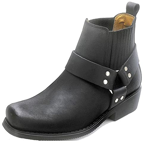 City Biker västerländska stövlar korta stövlar motorcykelstövlar biker svart brun, svart, 41/46 EU