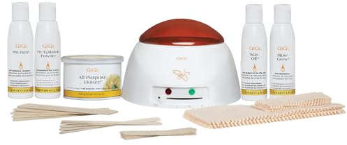 GiGi Wax Warmer Hair Removal Kit – Professional Waxing Kit Women with Hard Wax, Pre & Post Applicators for Face, Body, Arms, and Legs, At-Home & Salon Use